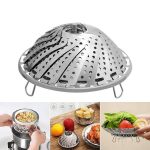بخارپز استیل تاشو برای پخت سالم و رژیمی مواد غذایی