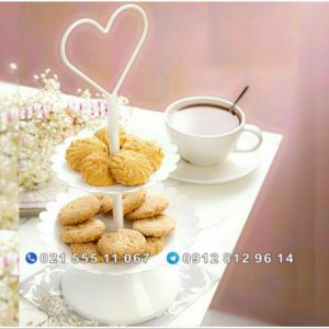 شیرینی خوری دو طبقه دسته قلبی ایکیا