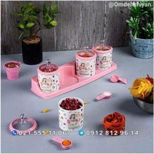 جا ادویه استند دار 4 عددی چاپدار رزمن فانتزی