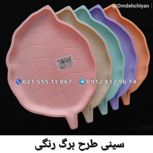 سینی طرح برگ رنگی