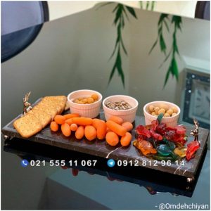 میز سرو سنگ مستطیل طرح گوزن