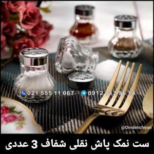ست نمک پاش نقلی شفاف 3 عددی