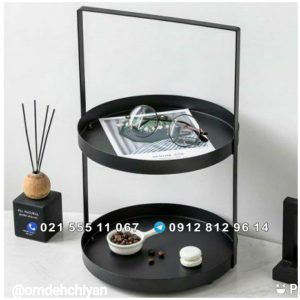 استند 2 طبقه فلزی گرد
