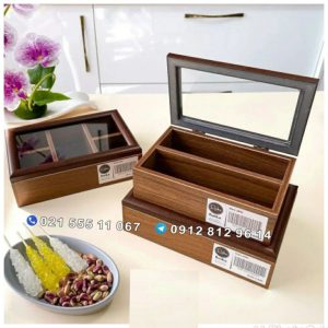 جا قاشق و چنگال 2 خانه تمام چوب