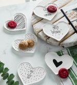 بشقاب قلب خرماخوری و اردوخوری سرامیکی تکی