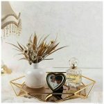 سینی 6 ضلعی فلزی طلایی
