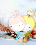 تخته گوشت و سبزیجات گرد دسته قلبی فانتزی - Image 2
