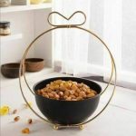 استند میوه و آجیل گرد دسته پاپیون