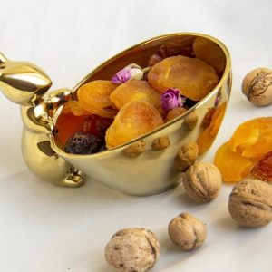 خرگوش سرامیکی طلایی