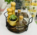 سبد فلزی گرد والریا دو دسته قطر 22 سانت