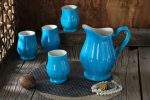 پارچ و لیوان سرامیکی 5 پارچه قلب رنگی پایه دار کد 2600 - Image 4