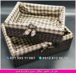 جای نان ، قاشق ، چنگال ، سبزی و لوازم 2 عددی چرم