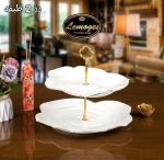 شیرینی خوری رز 2 طبقه لمون دسته دار کارینا