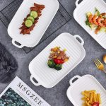 تابه گریل مستطیل 2 دسته سفید