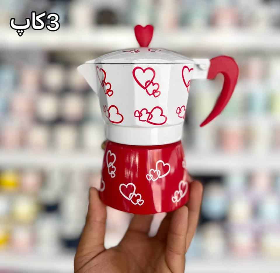 photo_2022-07-31_11-42-19 قهوه جوش و اسپرسو 3 کاپ قلبی - Image 1