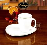 لیوان و دیس پذیرایی تک نفره لوتوس لمون درجه یک