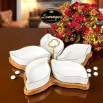 اردوخوری رویال 5 خانه دسته دار زیره چوبی لمون