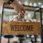 آویز جا کلیدی چوبی مهره دار  ولکام و هوم Home / Welcome - Image 2