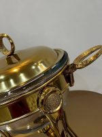 سرویس سوفله خوری 4 عددی تمام استیل  پایه دار  طلایی آنتیک - Image 2
