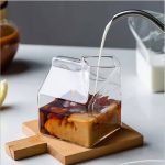 لیوان پیرکس طرح شیر پاکتی فانتزی