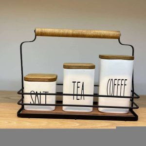 دیپ استند مستطیل دسته چوبی