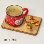 زیر لیوانی و دسر خوری چوبی