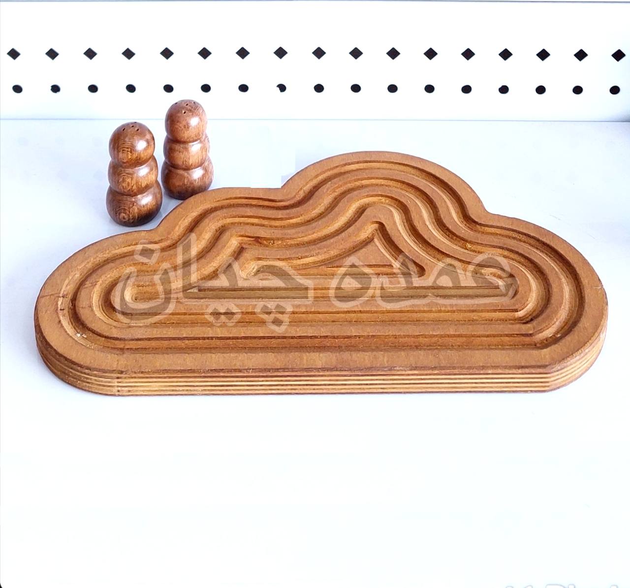 221 تخته سرو چوبی شیار دار طرح ابر - Image 1