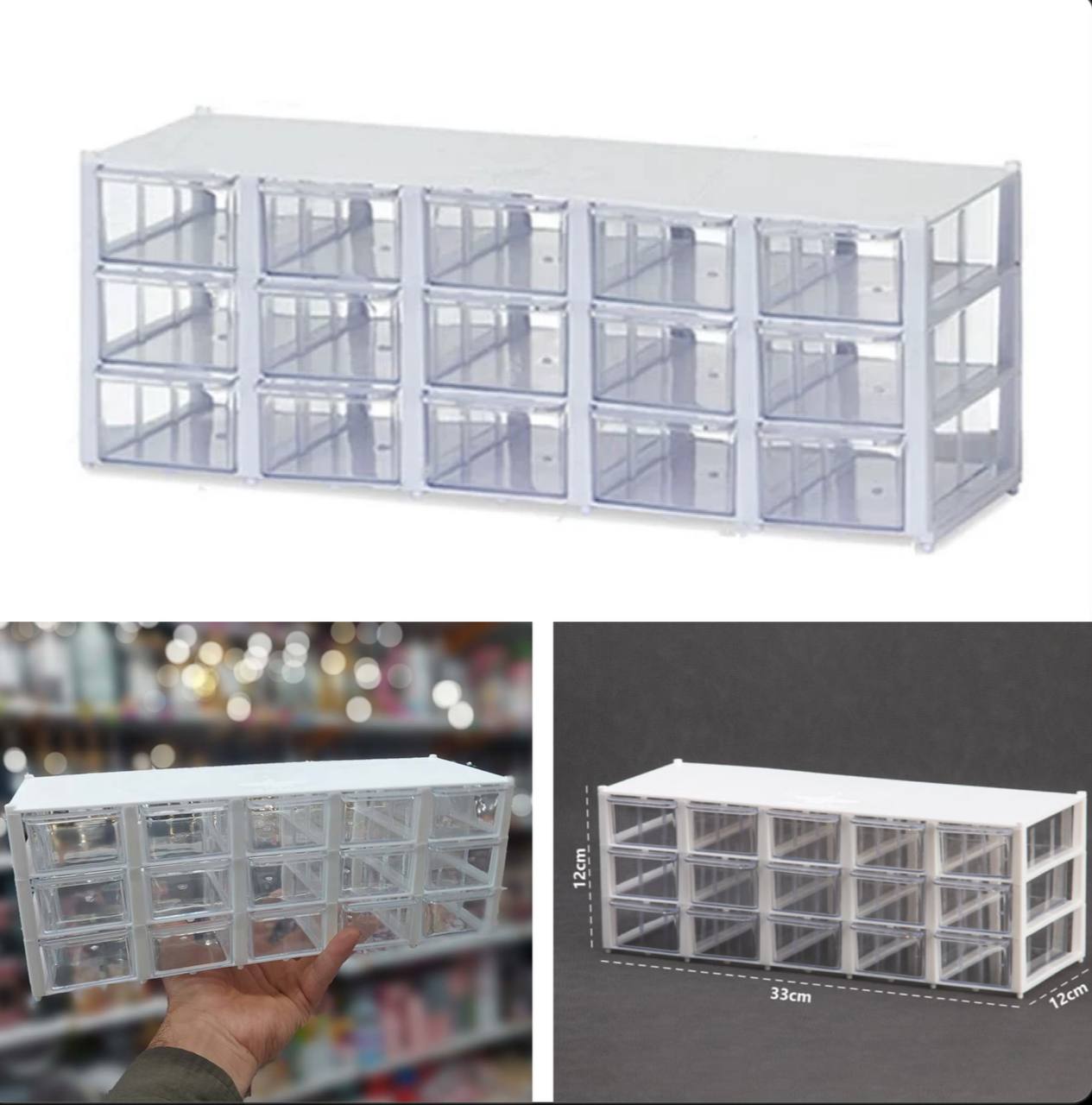 فایل ادویه و ابزار 15 کشو کریستالی فایل ادویه و ابزار 15 کشو کریستالی - Image 1