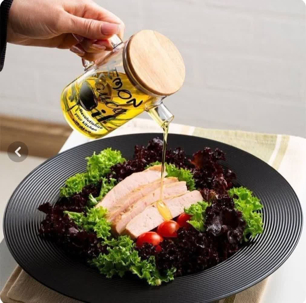 روغن ریز درب چوبی 300 میل اکرولیک برای سرو روغن و سرکه