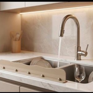 گارد آبگیر جلو سینک سیلیکونی طرح ایکیا برای جلوگیری از خیس شدن لباس