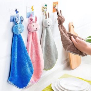 حوله آویز طرح خرگوش مناسب سرویس بهداشتی و آشپزخانه