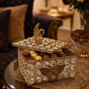 شکلات خوری نگین دار شیک مناسب سرو شکلات و خشکبار