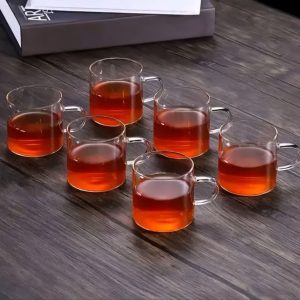ست ۶ عددی شات قهوه پیرکس شفاف و مقاوم برای سرو اسپرسو