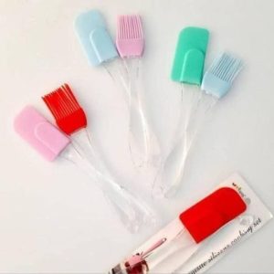 ست فرچه و لیسک جفتی سیلیکونی کوچک مناسب آشپزی و شیرینی‌پزی
