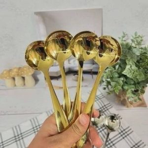 ملاقه کوچک طلایی استیل برند یونیک